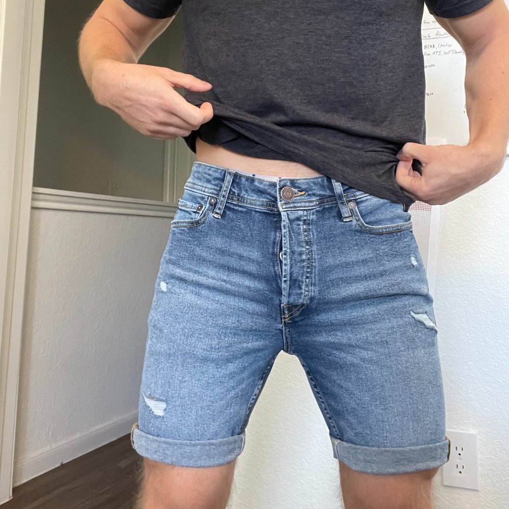 Jack & Jones Stylish Jean Shorts With Rips